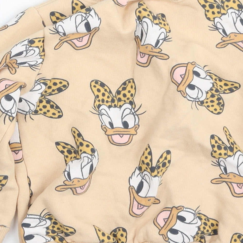 NEXT Girls Beige  Cotton Pullover Sweatshirt Size 5 Years  Pullover - Minnie Mouse