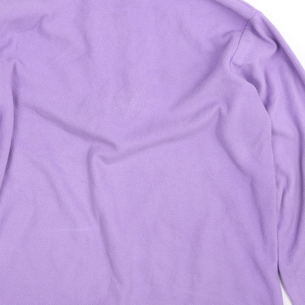 Mountain Warehouse Girls Purple  100% Polyester Pullover Sweatshirt Size 13 Years  Zip