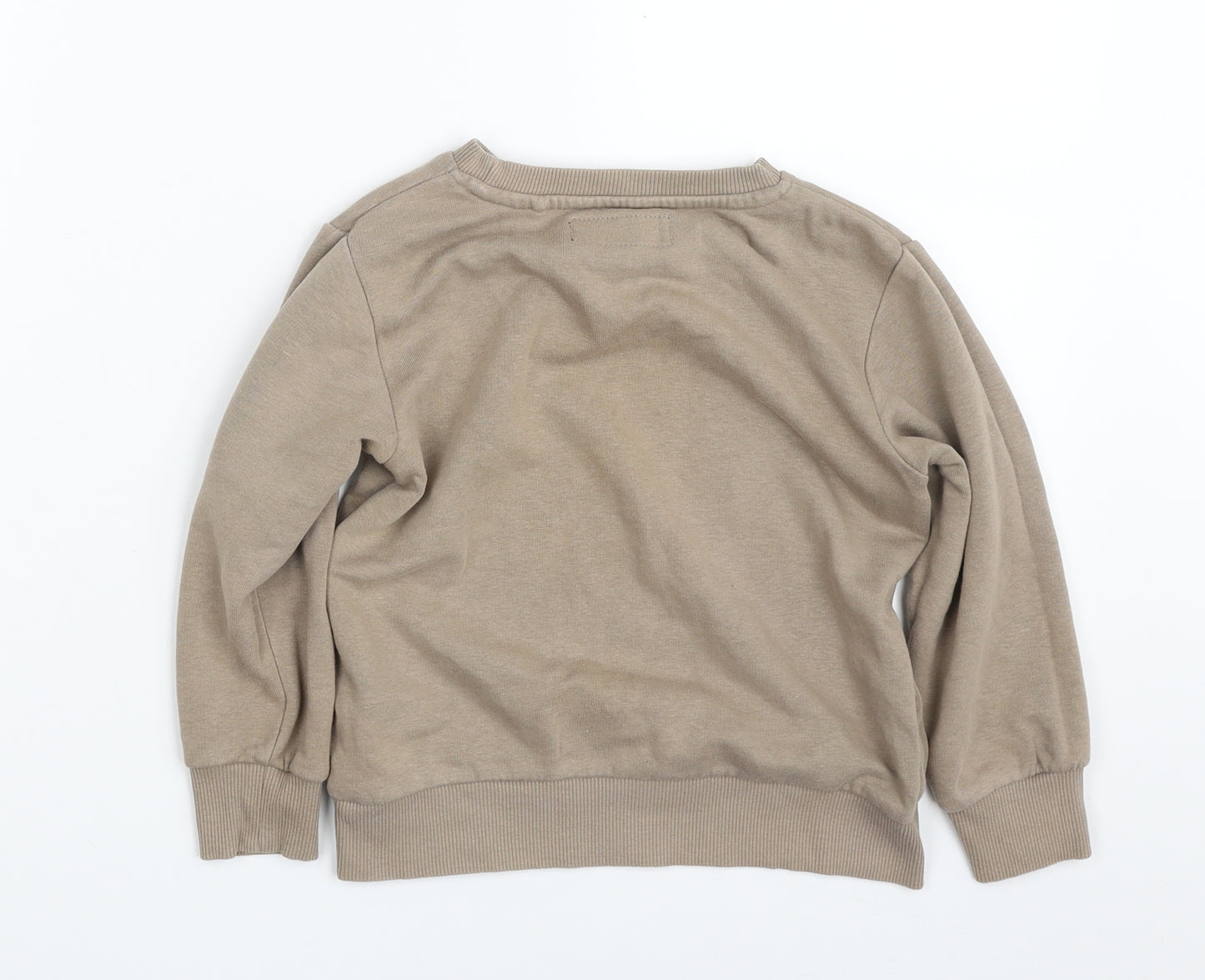 NEXT Boys Beige  Cotton Pullover Sweatshirt Size 3-4 Years  Pullover - Dinosaur