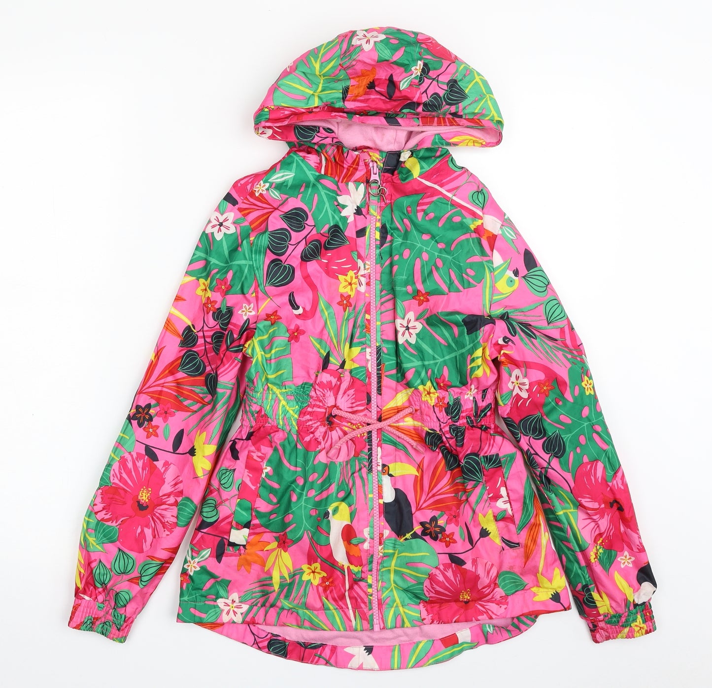 George Girls Multicoloured Floral  Rain Coat Coat Size 9-10 Years  Zip