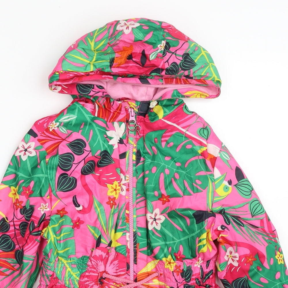 George Girls Multicoloured Floral  Rain Coat Coat Size 9-10 Years  Zip