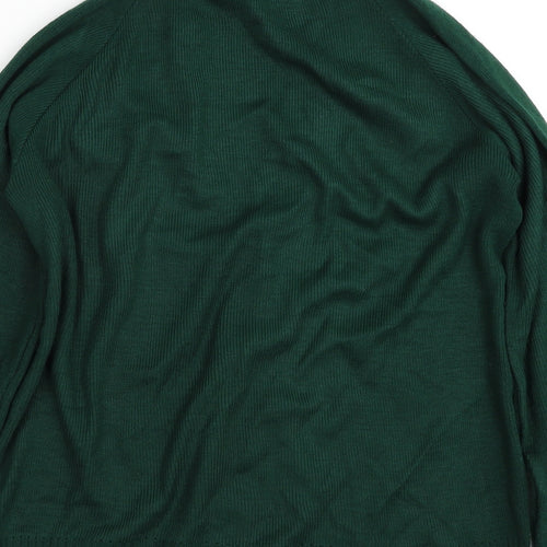 Lifeguard Girls Green V-Neck  Acrylic Cardigan Jumper Size 14 Years  Button