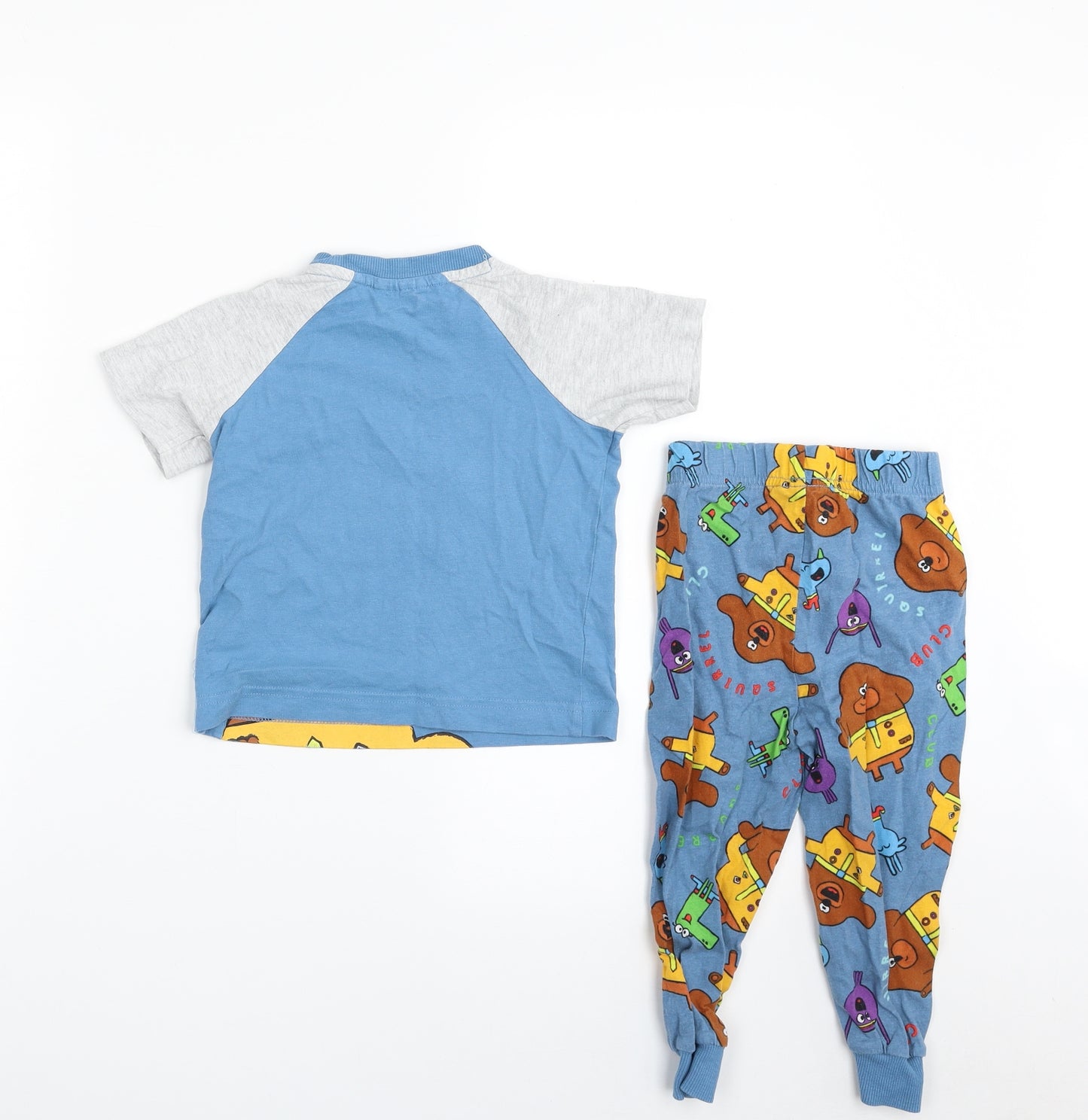 HEY DUGGIE Baby Blue Solid Cotton Babydoll Pyjama Set Size 18-24 Months  Pullover - SQUIRREL