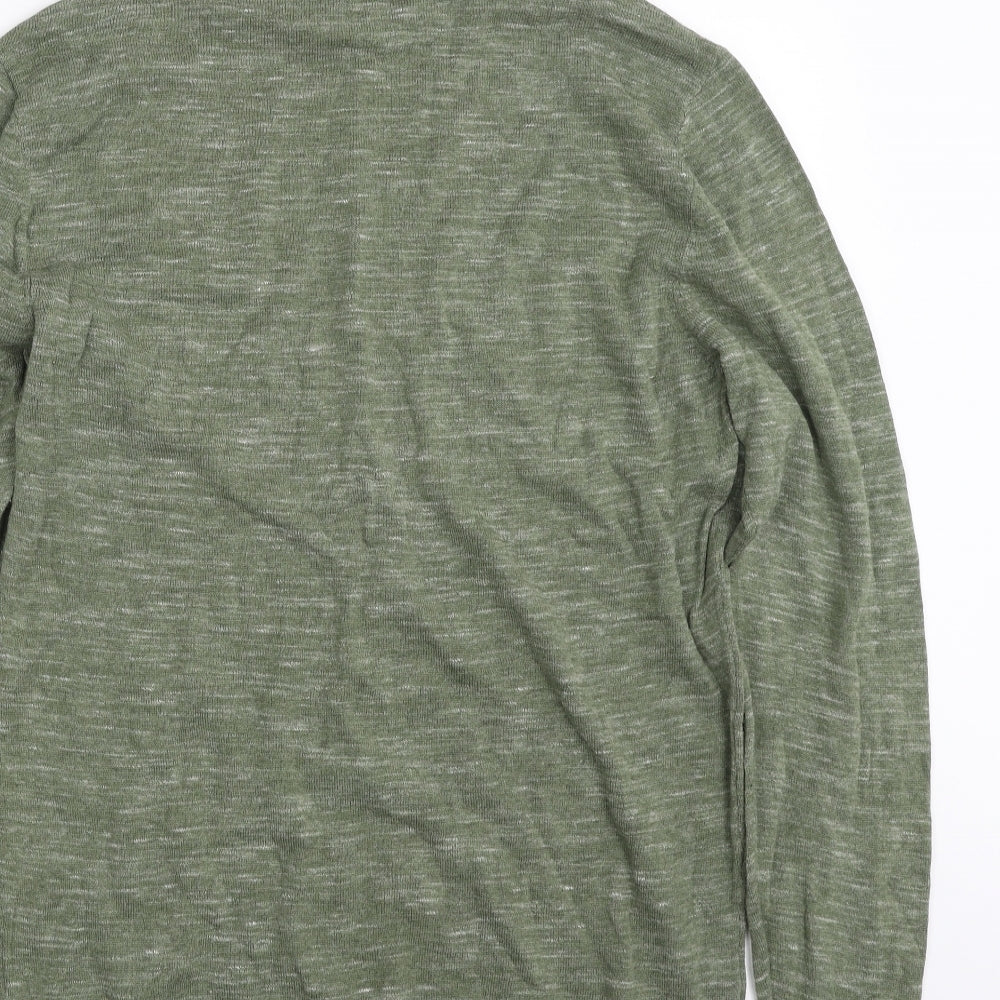 George Mens Green Crew Neck  Cotton Pullover Jumper Size L