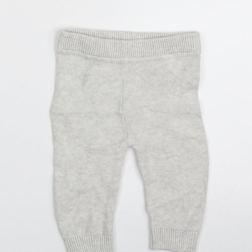 Marks and Spencer Baby Grey  100% Cotton Jogger Leggings Size 3-6 Months