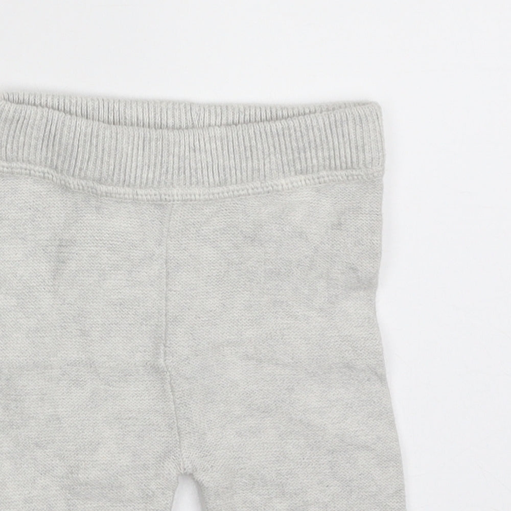 Marks and Spencer Baby Grey  100% Cotton Jogger Leggings Size 3-6 Months