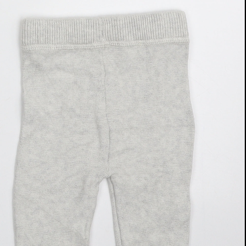 Marks and Spencer Baby Grey  100% Cotton Jogger Leggings Size 3-6 Months