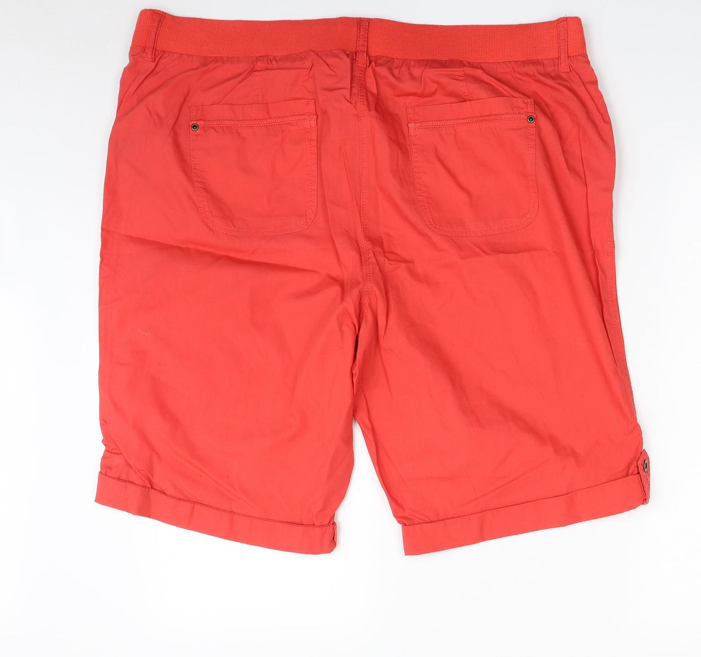 George Womens Red  100% Cotton Utility Shorts Size 20 L14 in Regular Drawstring