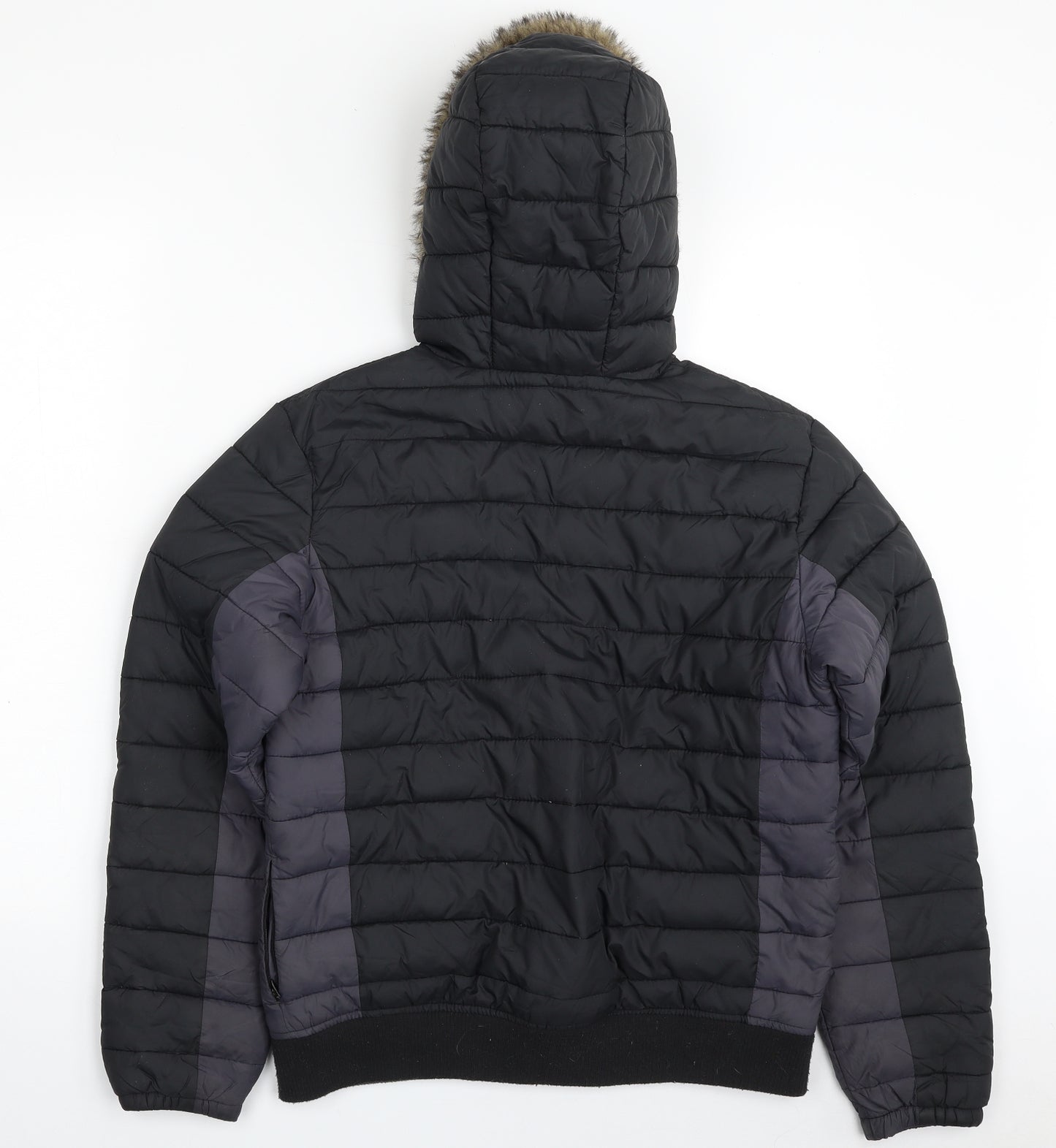 Lyle & Scott Boys Black   Quilted Jacket Size 14-15 Years  Zip