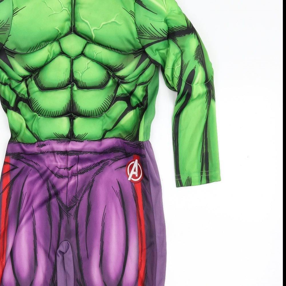 George Boys Green Solid 100% Polyester  One Piece Size 5-6 Years  Pullover - Avengers