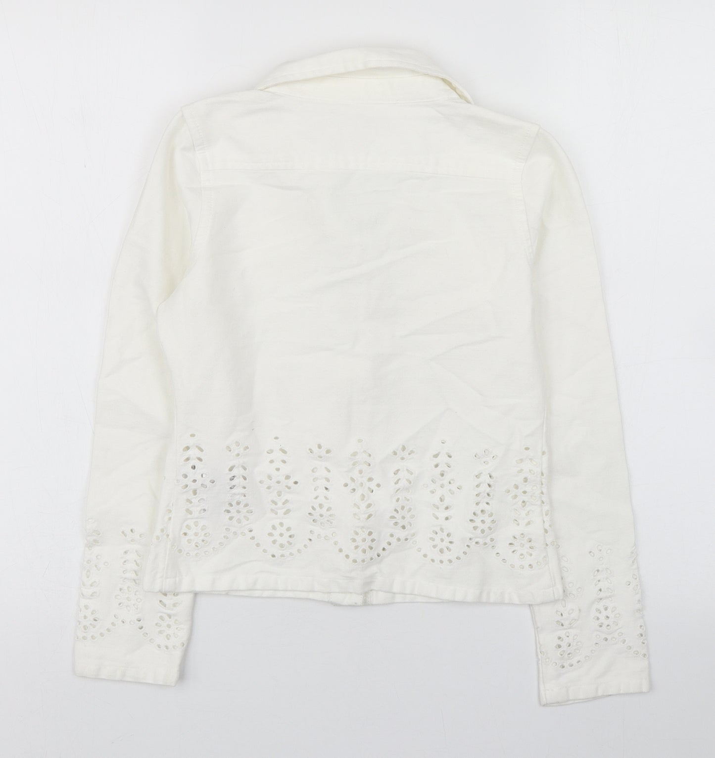 Monsoon Girls White   Jacket  Size 11-12 Years  Button