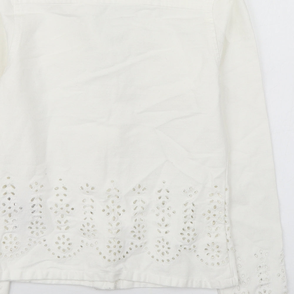 Monsoon Girls White   Jacket  Size 11-12 Years  Button