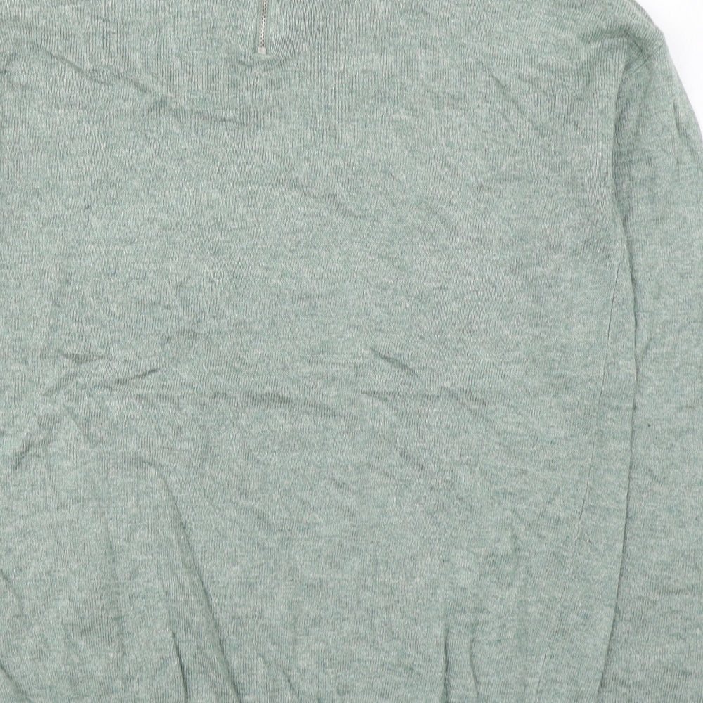 NEXT Womens Green Round Neck Geometric Polyester Pullover Jumper Size 8   - Swan