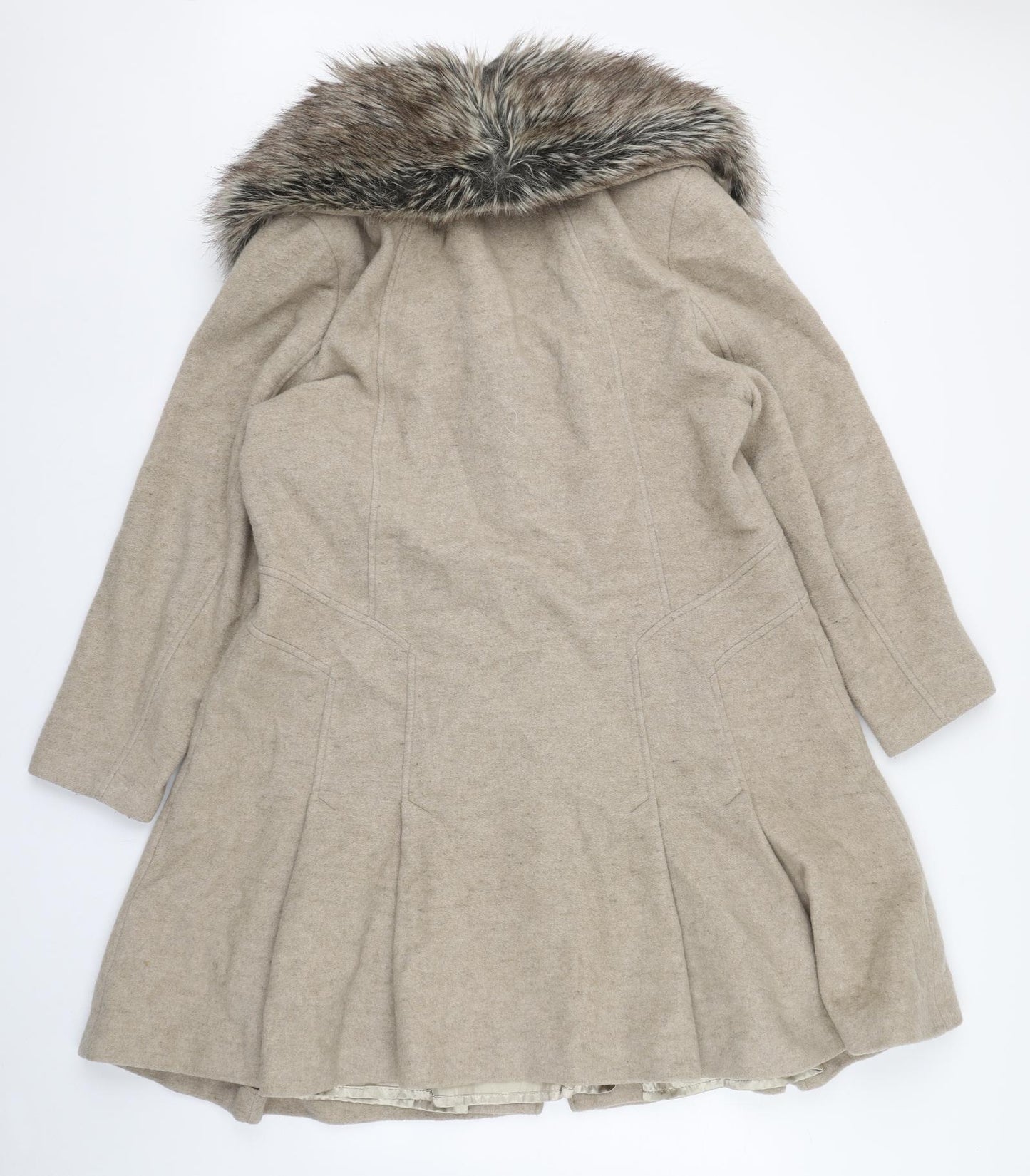 Kaliko Womens Beige   Overcoat Coat Size 20  Button