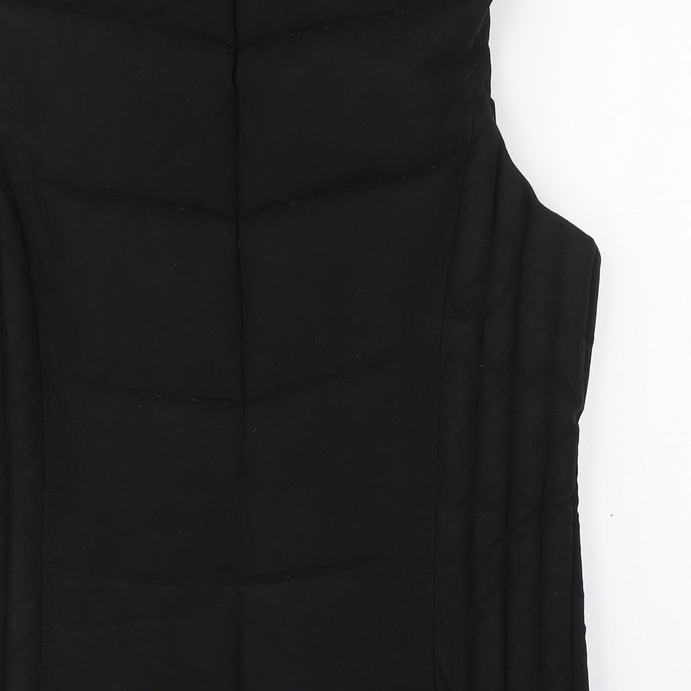 Per Una Womens Black   Gilet Coat Size L  Zip