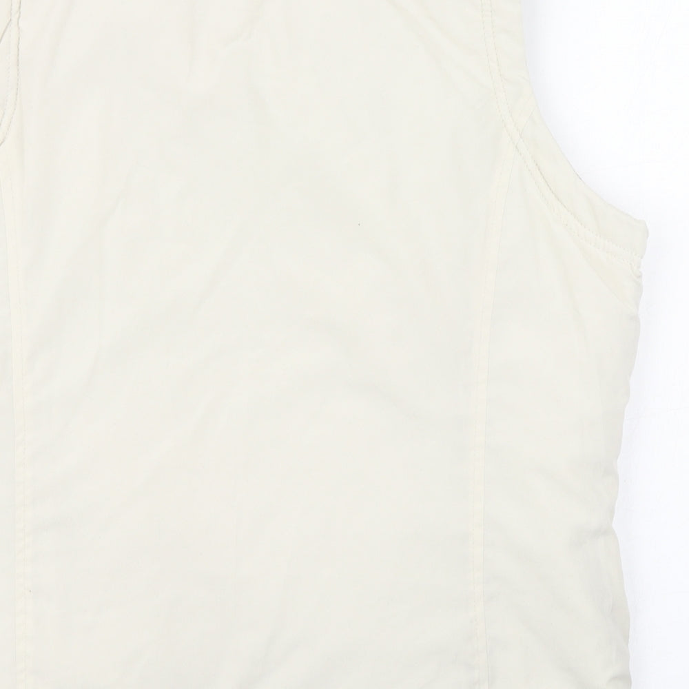 BHS Womens Beige   Gilet Coat Size 14  Zip - Reversable