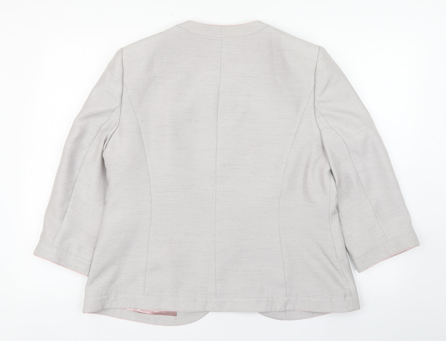 Jacques Vert Womens Grey   Jacket Blazer Size 16  Button