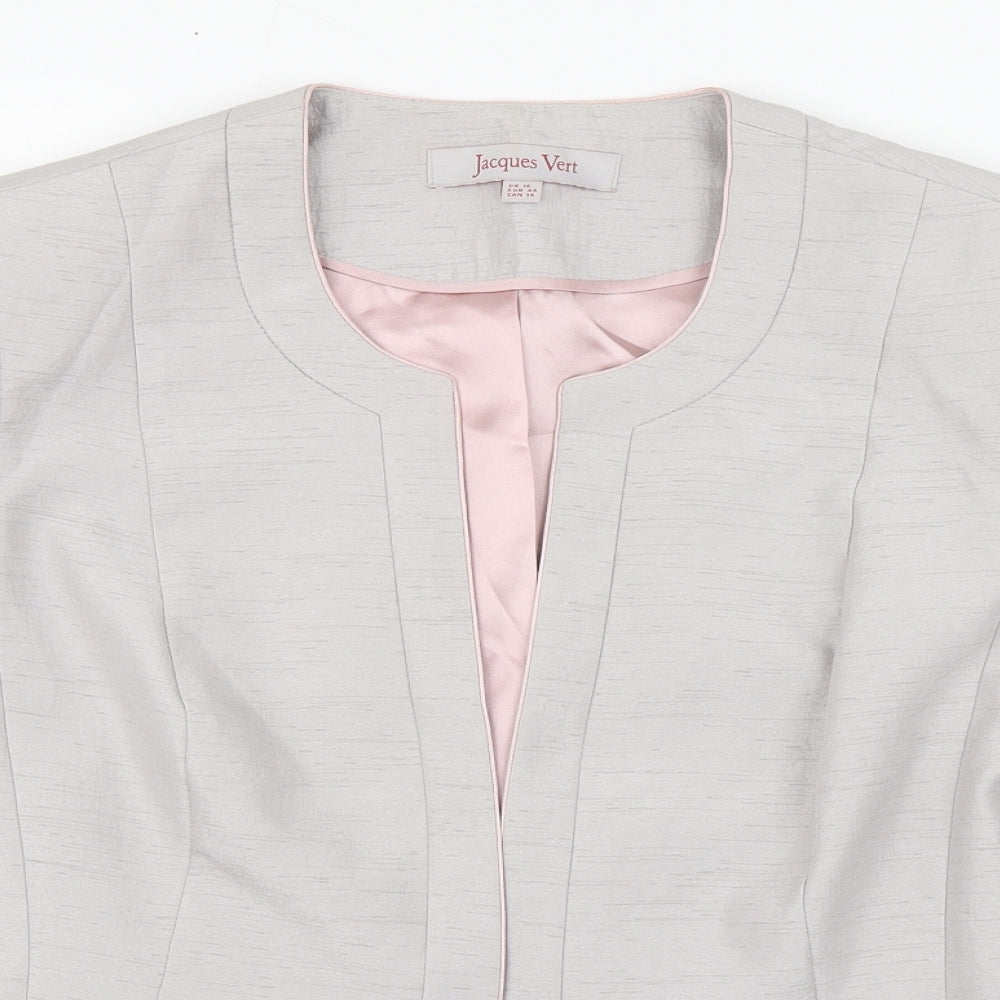 Jacques Vert Womens Grey   Jacket Blazer Size 16  Button