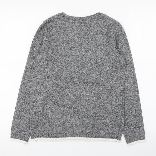 Dorothy Perkins Womens Grey Round Neck  Cotton Pullover Jumper Size S   - Dream