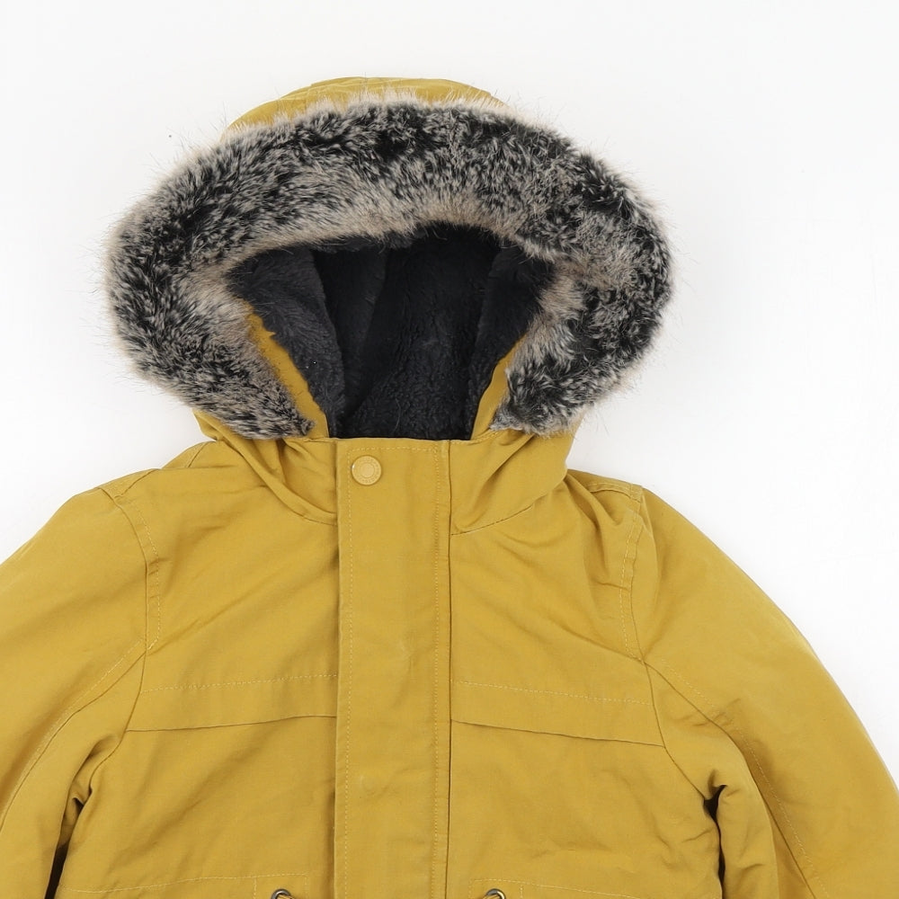 George Boys Yellow   Parka Coat Size 2-3 Years  Zip