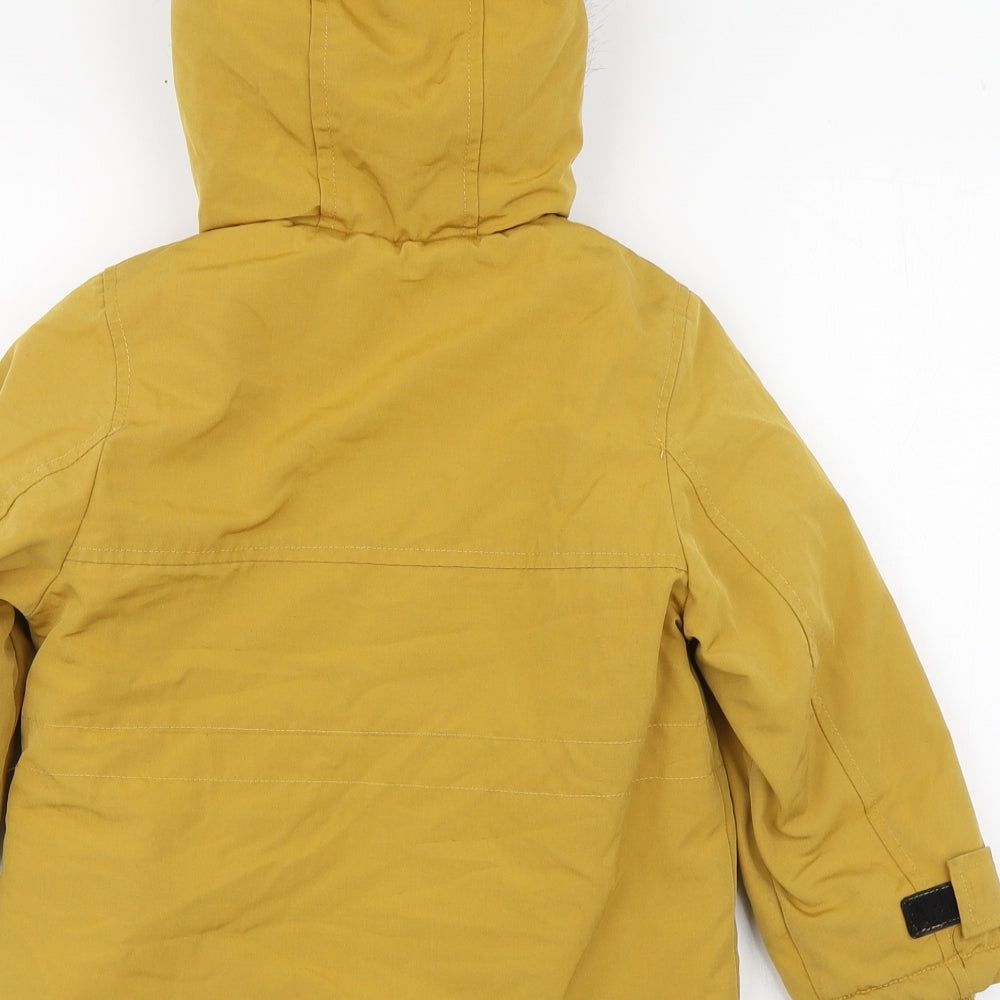 George Boys Yellow   Parka Coat Size 2-3 Years  Zip