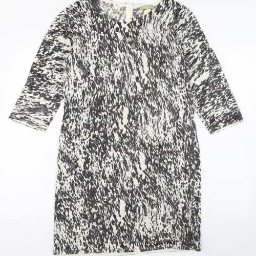 TU Womens Multicoloured Animal Print Acrylic Jumper Dress  Size 14  Round Neck Button