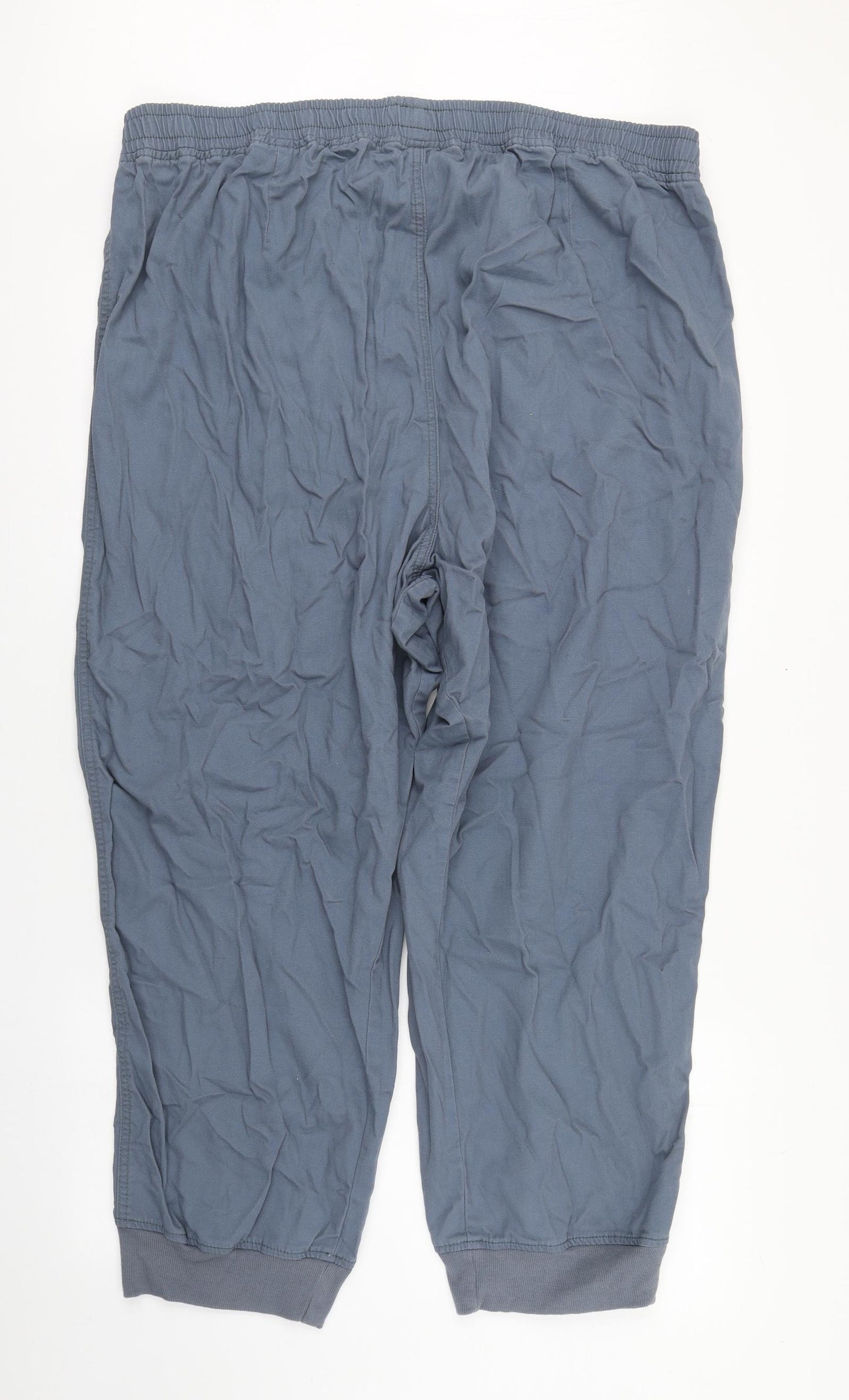 George Womens Blue  Cotton Trousers  Size 22 L27 in Regular