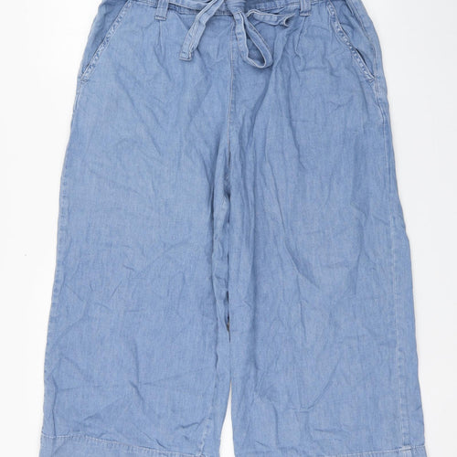New Look Womens Blue  Cotton Trousers  Size 16 L22 in Regular