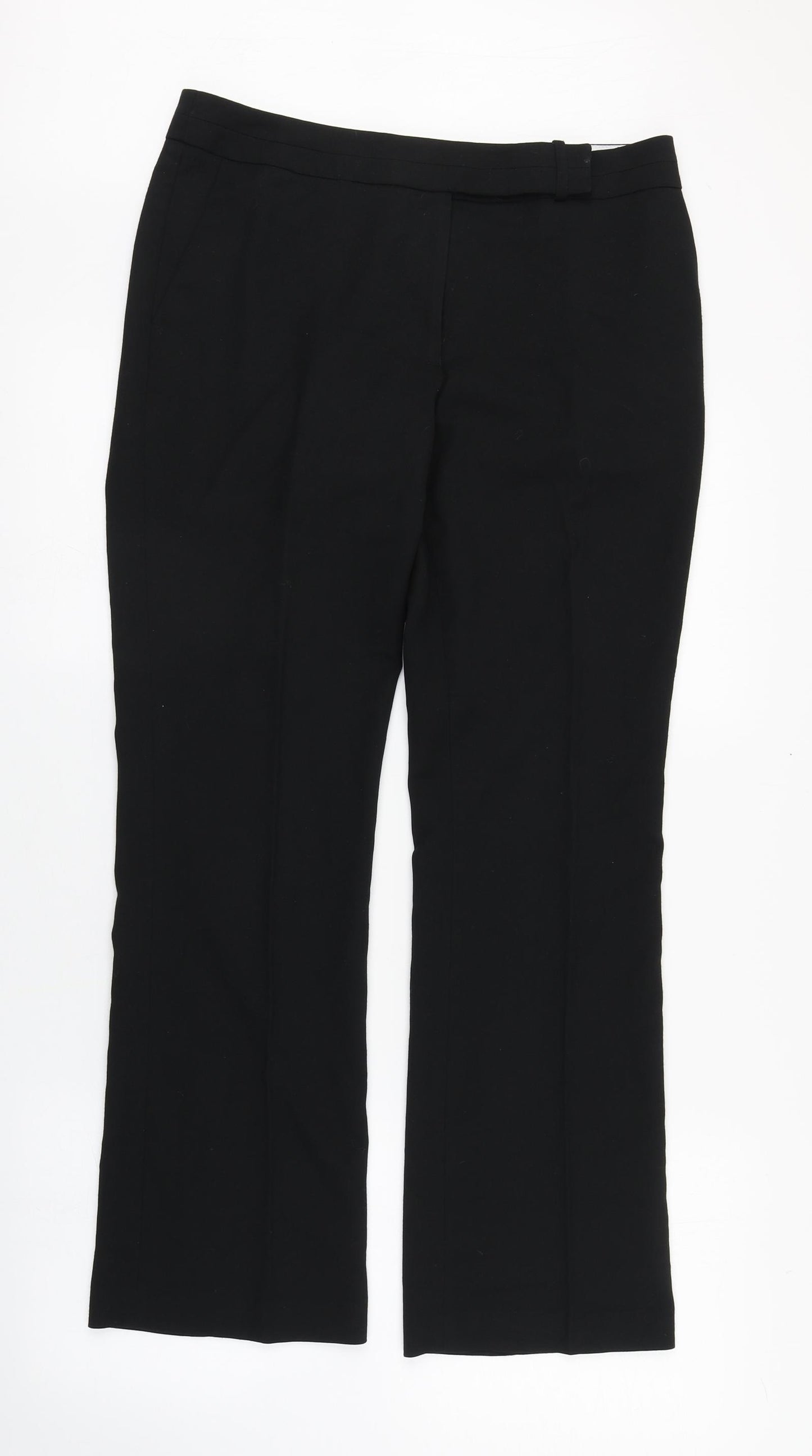 NEXT Womens Black  Polyester Dress Pants Trousers Size 10 L28 in Regular Zip