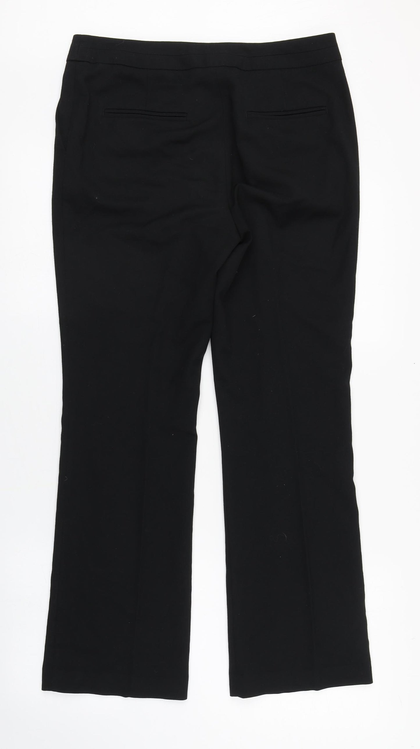 NEXT Womens Black  Polyester Dress Pants Trousers Size 10 L28 in Regular Zip