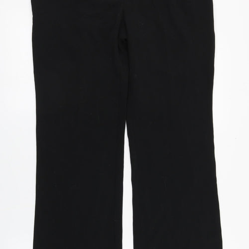 NEXT Womens Black  Polyester Trousers  Size 12 L31 in Regular Zip - Lace detail
