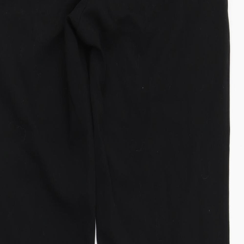 NEXT Womens Black  Polyester Trousers  Size 12 L31 in Regular Zip - Lace detail