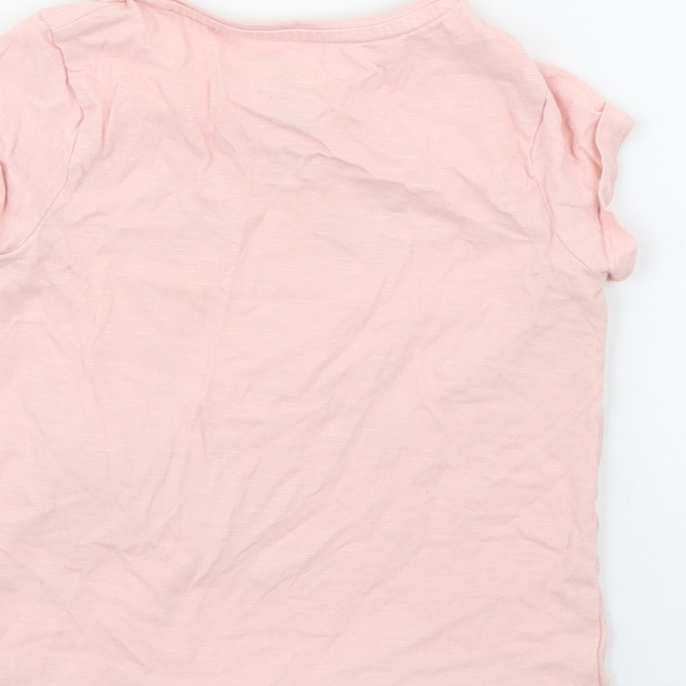 F&F Girls Pink  Cotton Pullover T-Shirt Size 2-3 Years Crew Neck