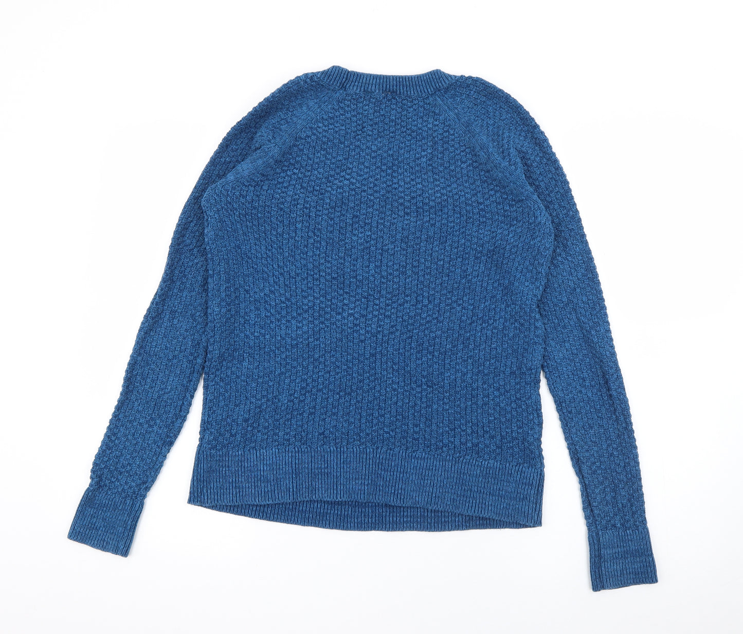 Gap Womens Blue Crew Neck  Cotton Pullover Jumper Size S