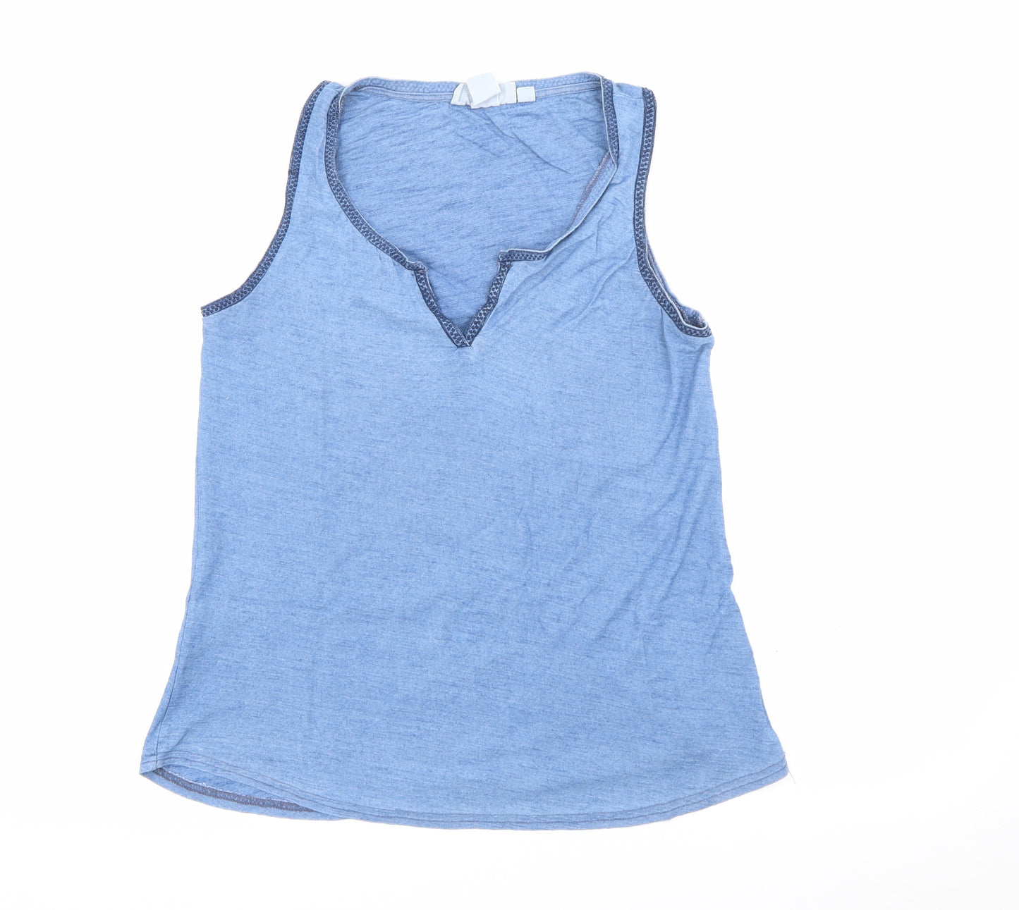 H&M Womens Blue  Cotton Basic Tank Size S Scoop Neck