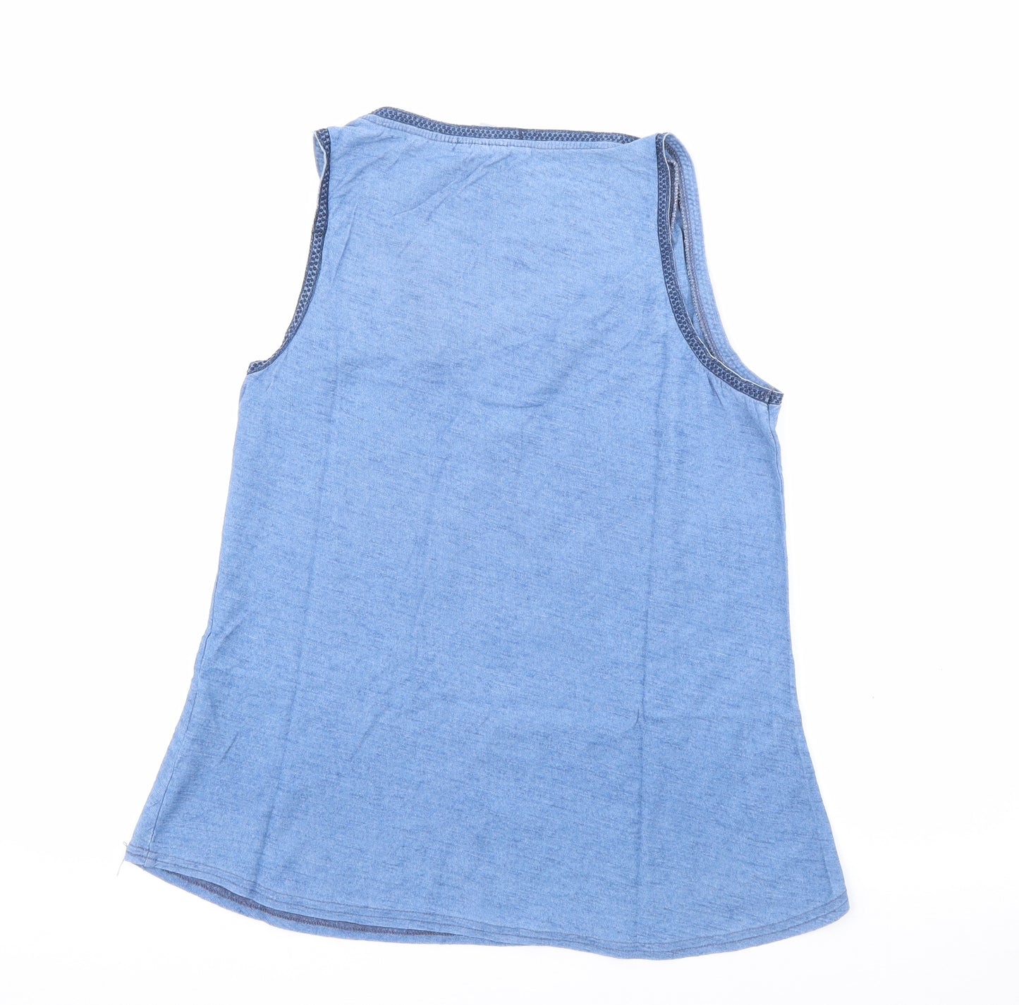 H&M Womens Blue  Cotton Basic Tank Size S Scoop Neck