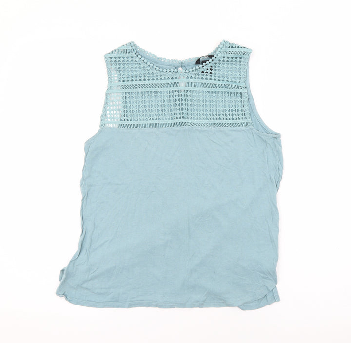 H&M Womens Blue  Polyester Camisole Tank Size S Round Neck