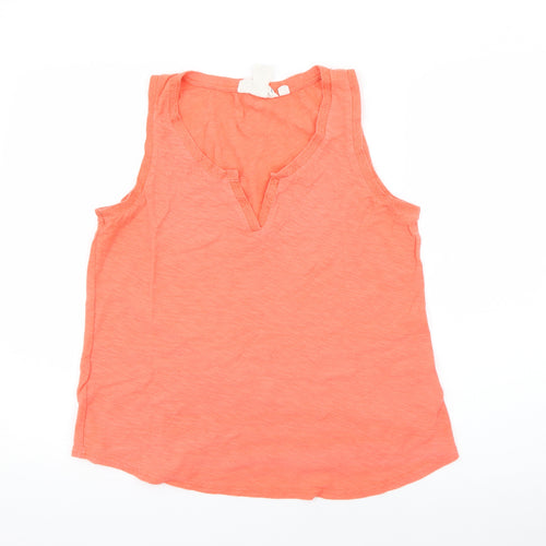 H&M Womens Orange  Cotton Camisole Tank Size S V-Neck
