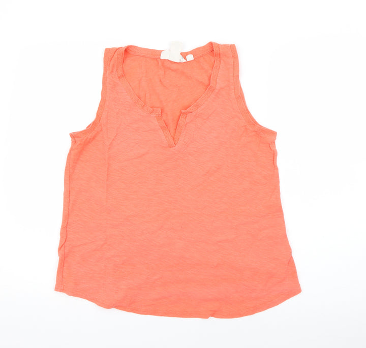 H&M Womens Orange  Cotton Camisole Tank Size S V-Neck