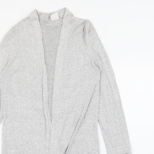 F&F Girls Grey V-Neck  Viscose Cardigan Jumper Size 9-10 Years
