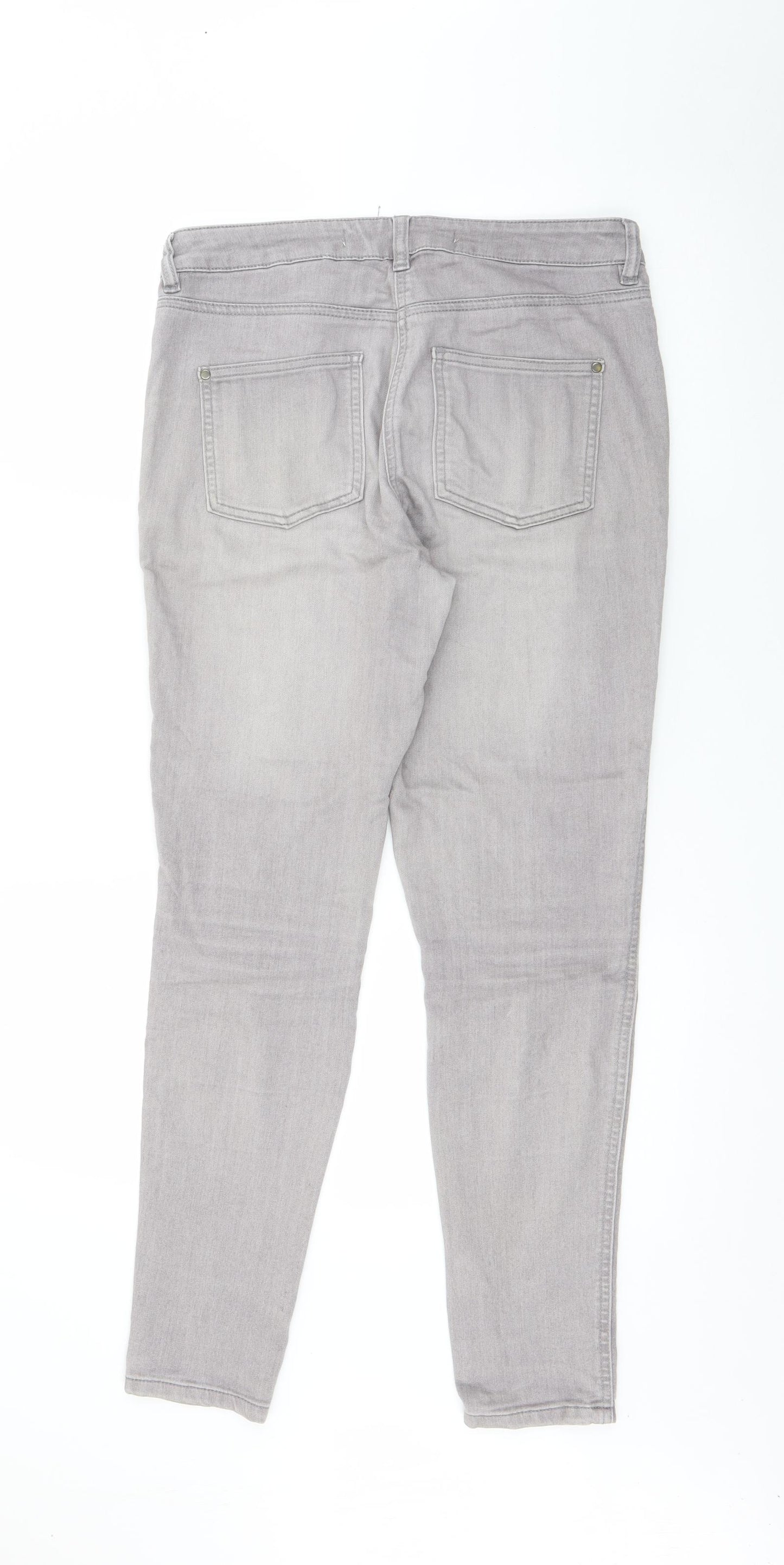 NEXT Womens Grey  Cotton Jegging Jeans Size 10 L29 in Regular Button