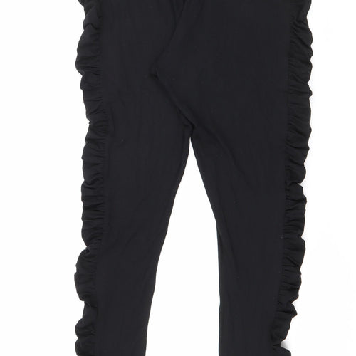 ASOS Womens Black  Viscose Pedal Pusher Leggings Size 16 L29 in