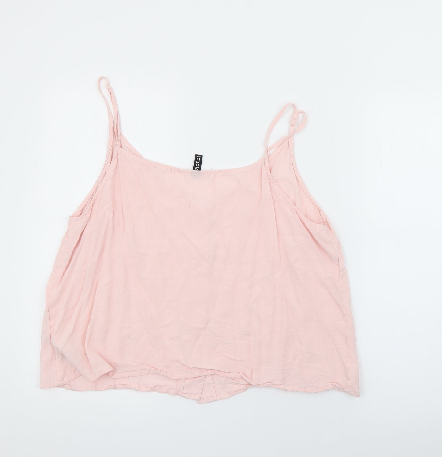 H&M Womens Pink  Viscose Camisole Tank Size 22 Scoop Neck - Cropped