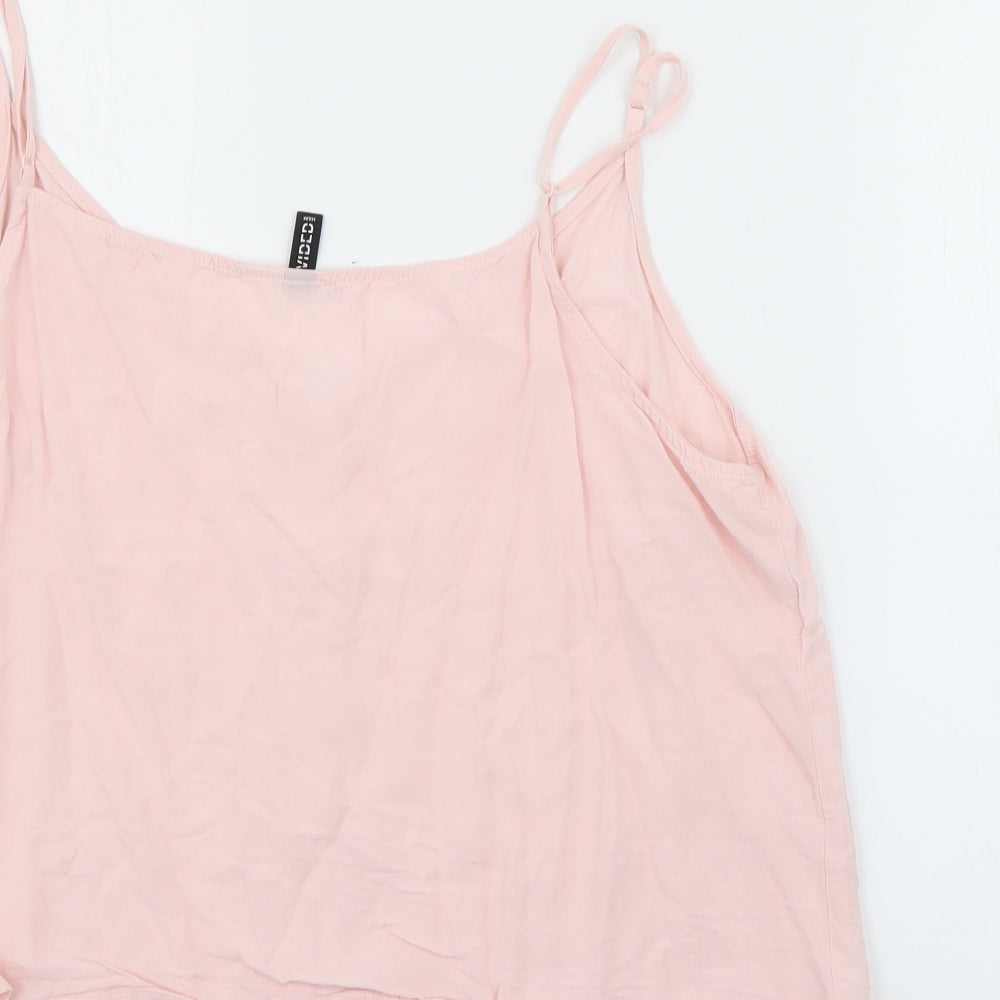 H&M Womens Pink  Viscose Camisole Tank Size 22 Scoop Neck - Cropped