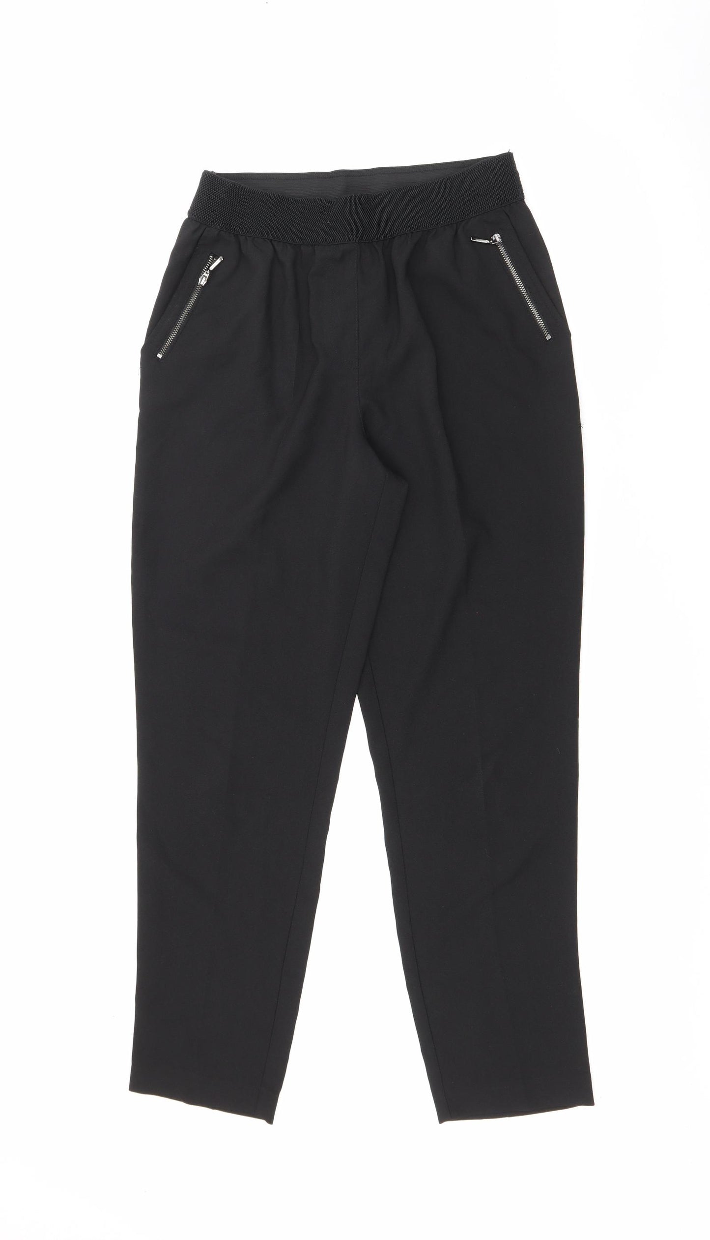 George Womens Black  Polyester Trousers  Size 12 L28 in Regular