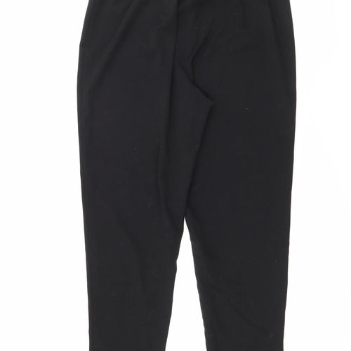TU Womens Black  Polyester Trousers  Size 12 L28 in Regular