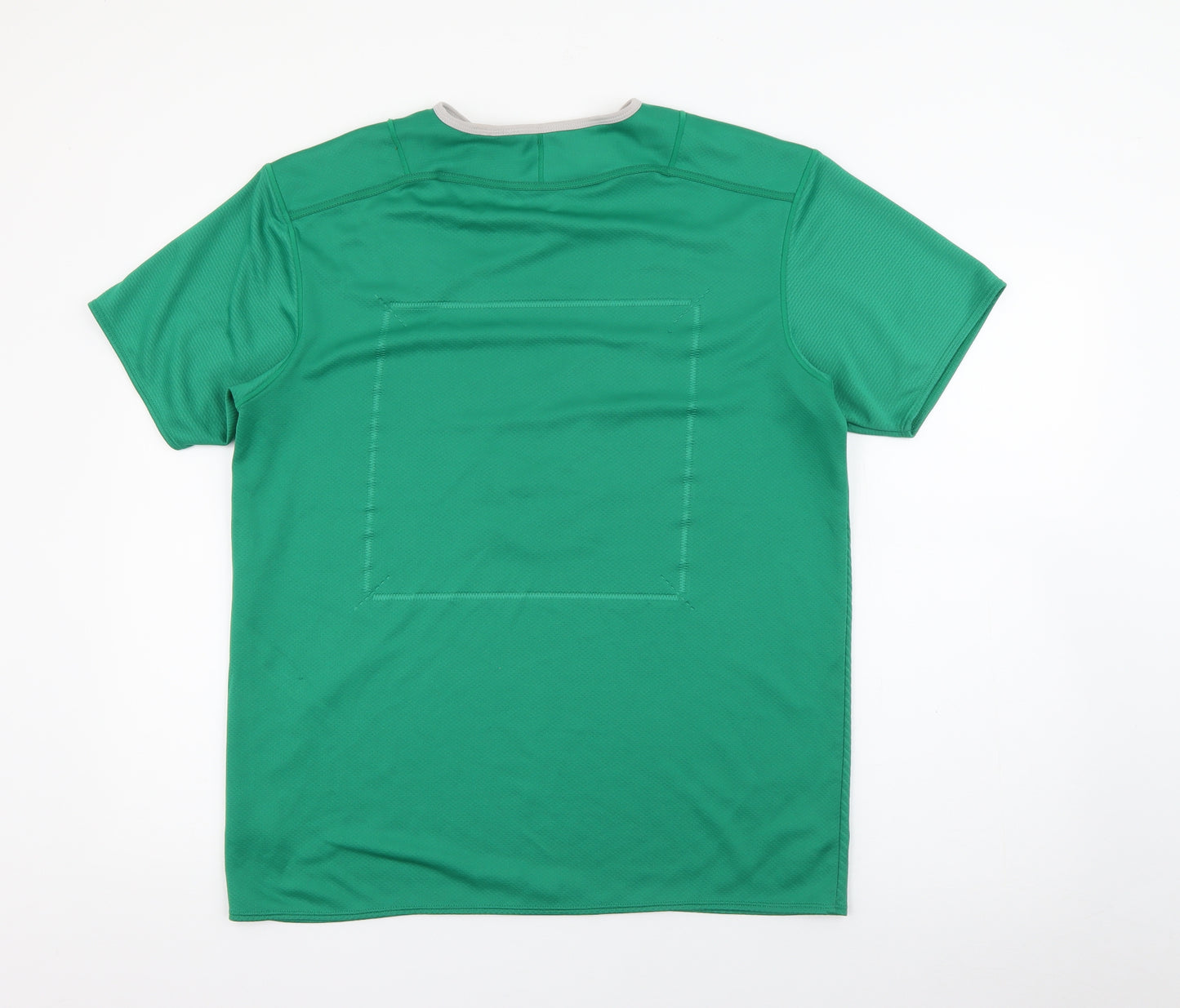 Canterbury Mens Green  Polyester Basic T-Shirt Size L V-Neck  - Ireland Rugby
