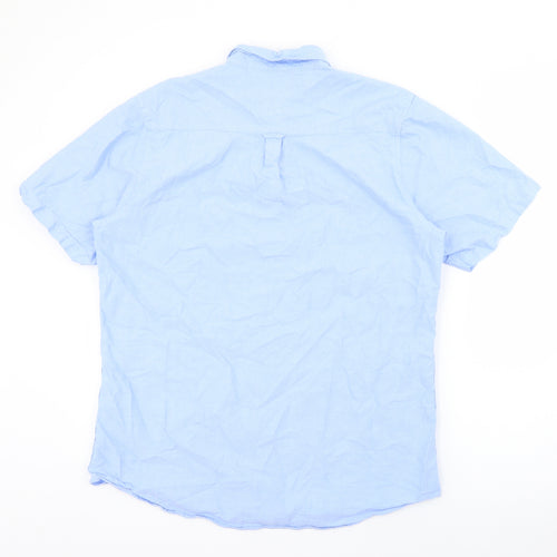 Primark Mens Blue  Cotton  Button-Up Size XL Collared Button