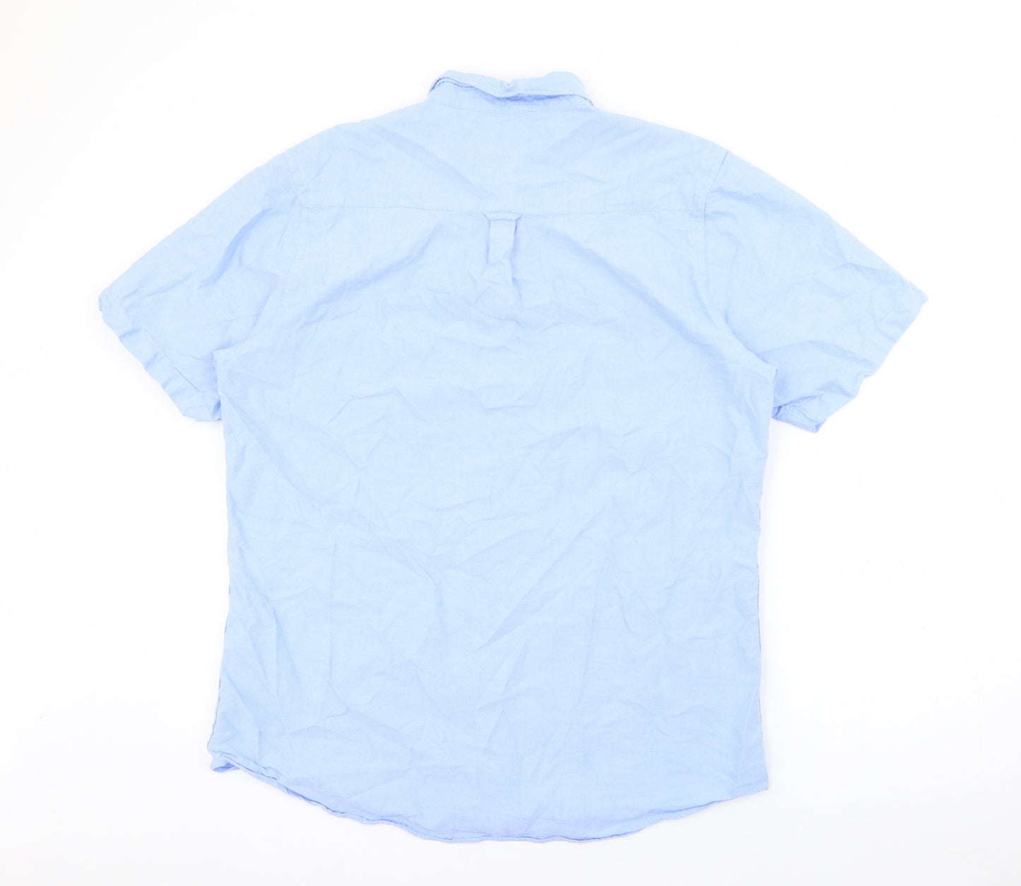 Primark Mens Blue  Cotton  Button-Up Size XL Collared Button