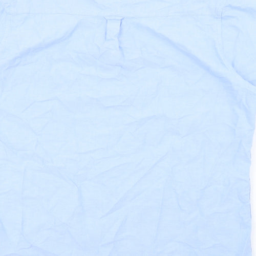Primark Mens Blue  Cotton  Button-Up Size XL Collared Button